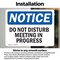 Signmission Do Not Disturb Meeting In Progress, 5 in W x Rectangle, Vinyl Decal OS-2PACK-NS-D-35-L-11145 - alternate 5